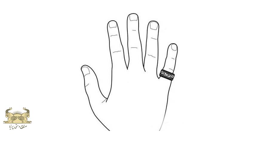 انگشتر مردانه در انگشت کوچک