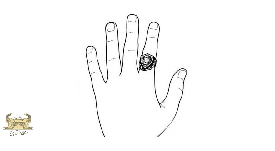 انگشتر مردانه در انگشت اشاره