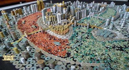 شهر ساخته شده از سکه های پول