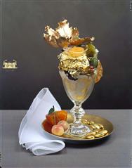 جزئیات جالب سرو بستنی با طلای خوراکی در برج میلاد