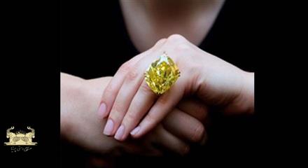 الماس زرد ۱۰۰ قیراطی شفاف