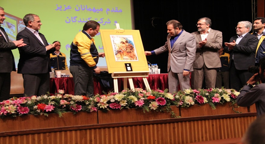 مراسم رونمایی از تمبر طلا و نقره حافظ توسط وزیر ارتباطات و فناوری اطلاعات جناب آقای دکتر واعظی